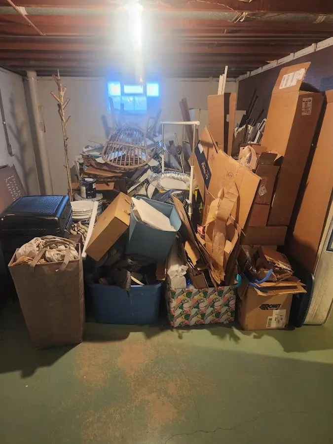 Roll-off dumpster container at job site for 20 Yard Dumpster Rental in Chincoteague